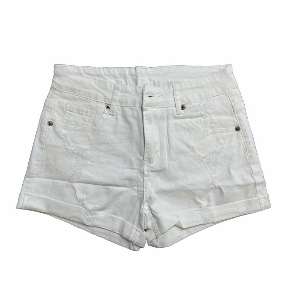 LK Everyday White Denim High Waisted Shorts - Size Small NWT
